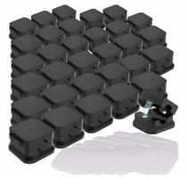 Desktop-Organizer: 32er-Set magnetische Kabelclips